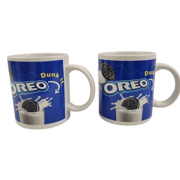 Oreo Cookie - Bite It Twist It Lick It - 14 Oz Ceramic Mugs Cups - Set of 2 - Picture 4 of 16